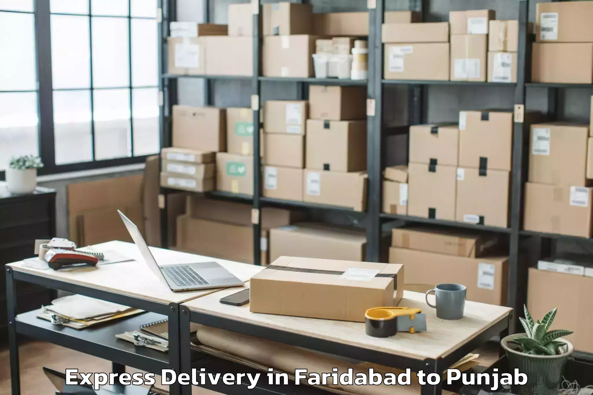 Book Your Faridabad to Central University Of Punjab B Express Delivery Today